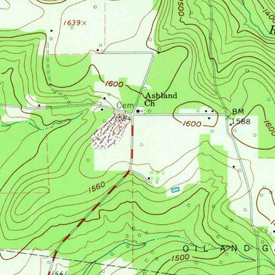 United States Geological Survey Kossuth, PA (1963, 24000-Scale) digital map