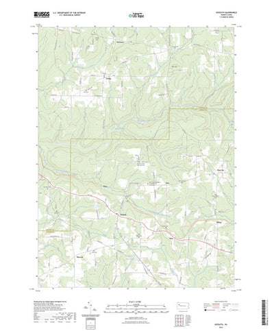 United States Geological Survey Kossuth, PA (2023, 24000-Scale) digital map