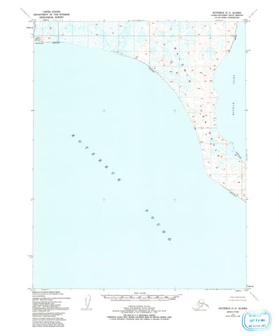 United States Geological Survey Kotzebue C-1, AK (1951, 63360-Scale) digital map