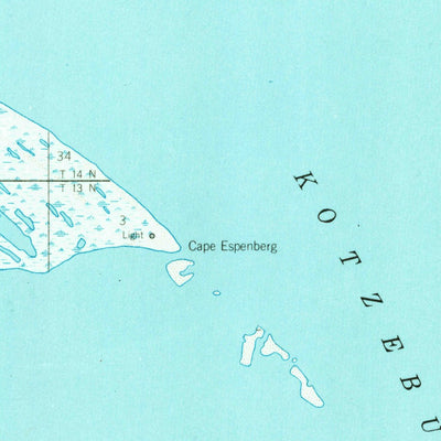 United States Geological Survey Kotzebue C-4, AK (1950, 63360-Scale) digital map