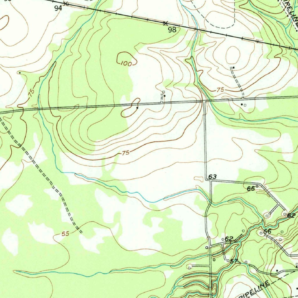 Kountze, TX (1955, 62500Scale) Map by United States Geological Survey