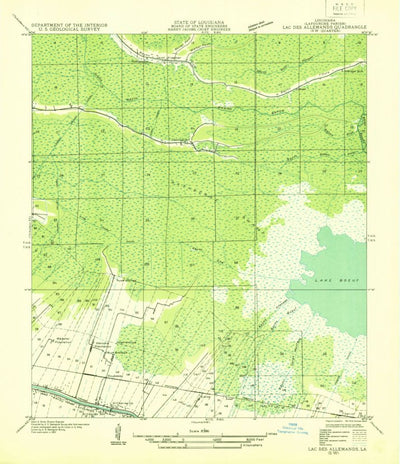 United States Geological Survey Kraemer, LA (1932, 31680-Scale) digital map