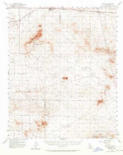 United States Geological Survey Krame, CA (1956, 62500-Scale) digital map