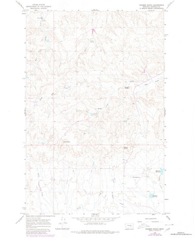 United States Geological Survey Kramer Ranch, MT (1965, 24000-Scale) digital map