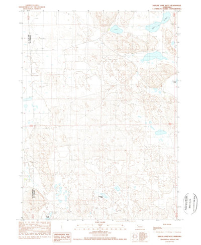 United States Geological Survey Krause Lake West, NE (1989, 24000-Scale) digital map