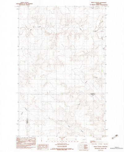 United States Geological Survey Kraut Coulee, MT (1983, 24000-Scale) digital map
