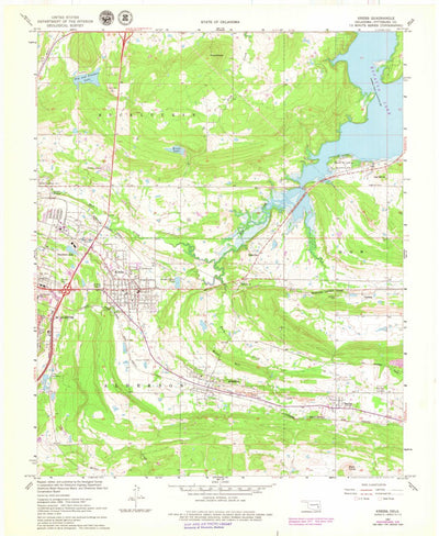 United States Geological Survey Krebs, OK (1967, 24000-Scale) digital map