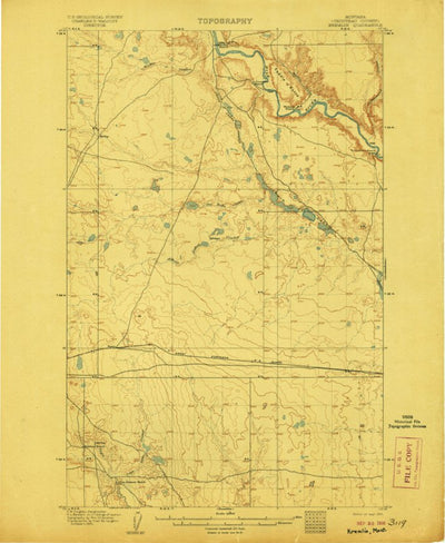 United States Geological Survey Kremlin, MT (1906, 62500-Scale) digital map