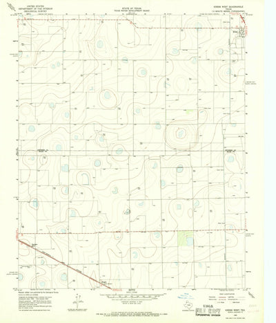 United States Geological Survey Kress West, TX (1965, 24000-Scale) digital map