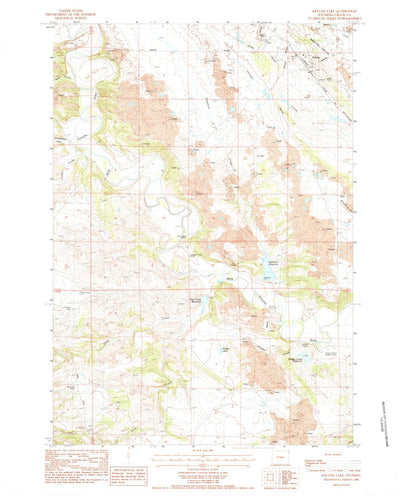 United States Geological Survey Kruger Lake, WY (1984, 24000-Scale) digital map