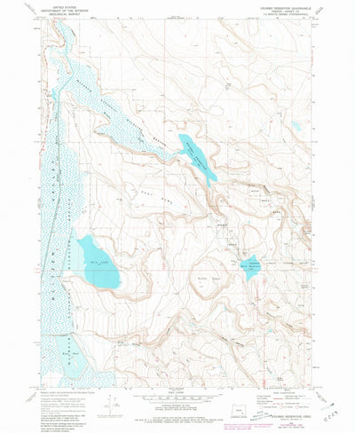 United States Geological Survey Krumbo Reservoir, OR (1967, 24000-Scale) digital map