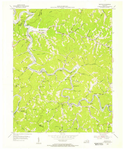 United States Geological Survey Krypton, KY (1954, 24000-Scale) digital map