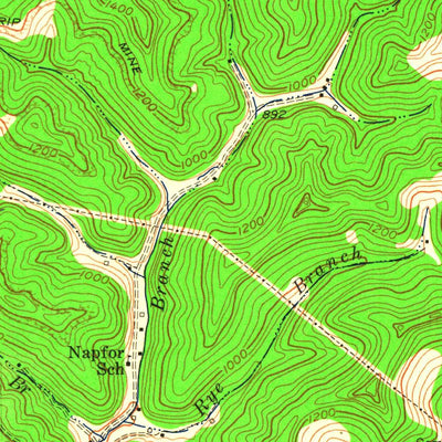 United States Geological Survey Krypton, KY (1961, 24000-Scale) digital map
