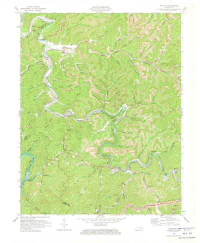 United States Geological Survey Krypton, KY (1972, 24000-Scale) digital map