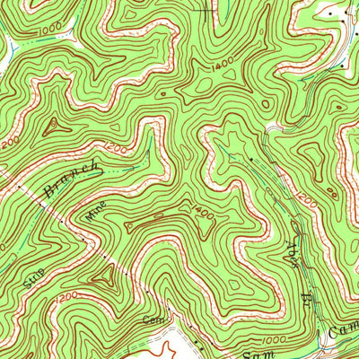 United States Geological Survey Krypton, KY (1972, 24000-Scale) digital map