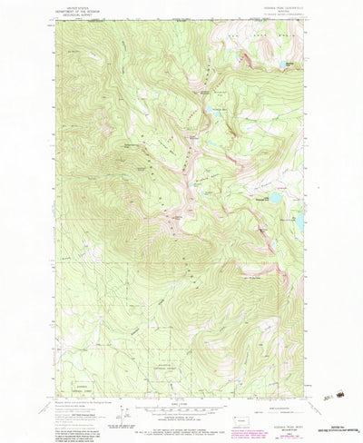 United States Geological Survey Ksanka Peak, MT (1963, 24000-Scale) digital map
