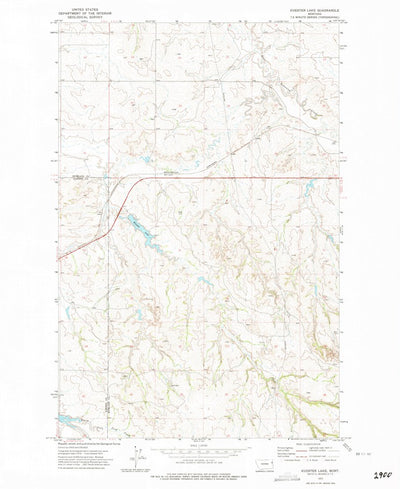 United States Geological Survey Kuester Lake, MT (1972, 24000-Scale) digital map