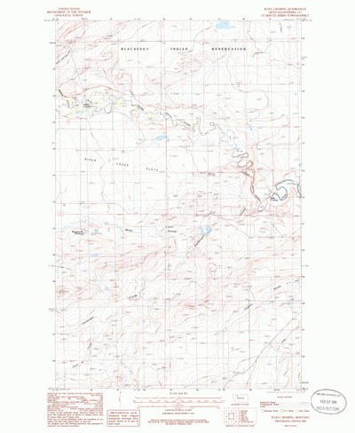 United States Geological Survey Kuka Crossing, MT (1985, 24000-Scale) digital map