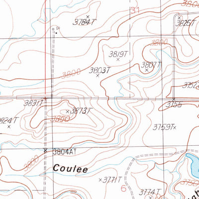 United States Geological Survey Kuka Crossing, MT (1985, 24000-Scale) digital map
