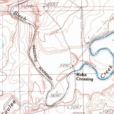 United States Geological Survey Kuka Crossing, MT (1985, 24000-Scale) digital map