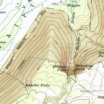 United States Geological Survey Kukuihaele, HI (1982, 24000-Scale) digital map