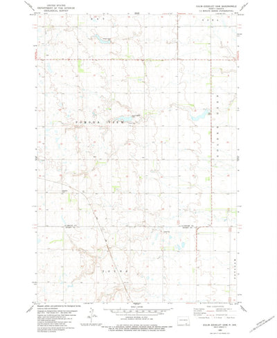 United States Geological Survey Kulm-Edgeley Dam, ND (1982, 24000-Scale) digital map