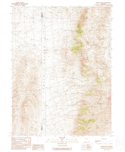 United States Geological Survey Kumiva Peak, NV (1990, 24000-Scale) digital map