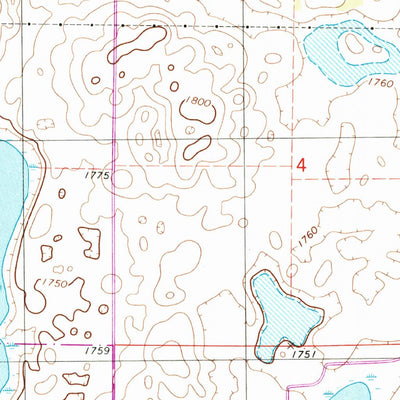 United States Geological Survey Kunkel Lake, ND (1972, 24000-Scale) digital map