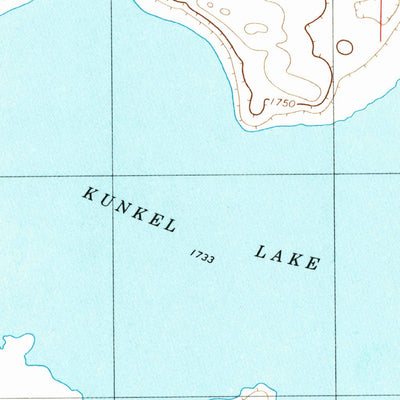 United States Geological Survey Kunkel Lake, ND (1972, 24000-Scale) digital map