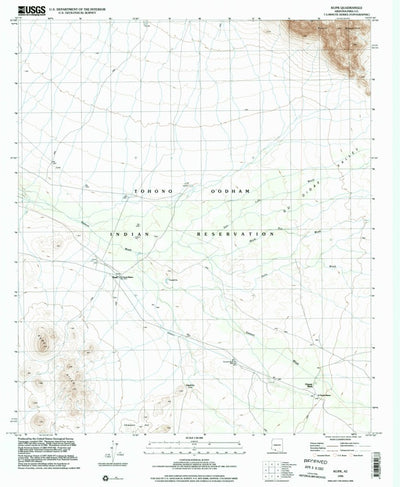 United States Geological Survey Kupk, AZ (1996, 24000-Scale) digital map
