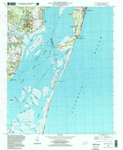 United States Geological Survey Kure Beach, NC (1997, 24000-Scale) digital map