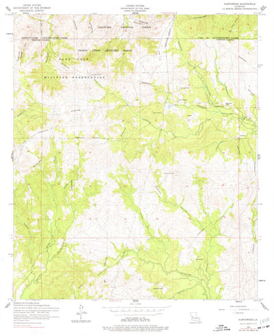 United States Geological Survey Kurthwood, LA (1954, 24000-Scale) digital map