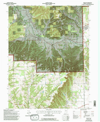 United States Geological Survey Kurtz, IN (1959, 24000-Scale) digital map