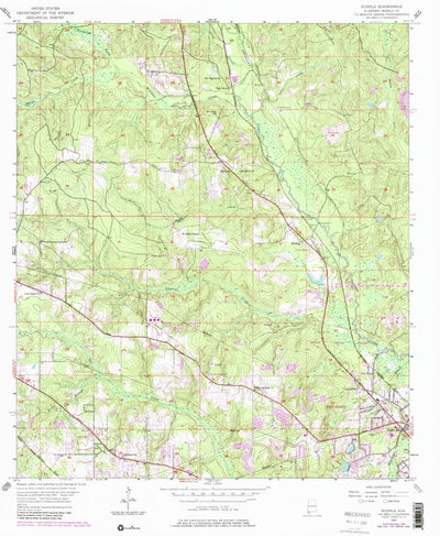 United States Geological Survey Kushla, AL (1953, 24000-Scale) digital map