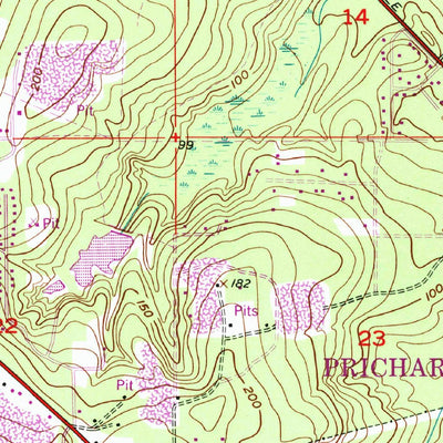 United States Geological Survey Kushla, AL (1953, 24000-Scale) digital map