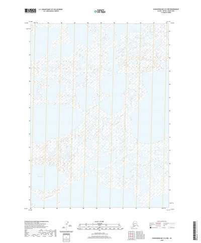 United States Geological Survey Kuskokwim Bay D-4 NW, AK (2020, 25000-Scale) digital map