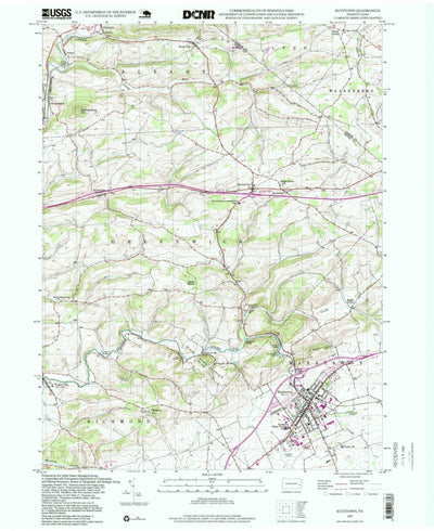United States Geological Survey Kutztown, PA (1997, 24000-Scale) digital map
