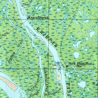 United States Geological Survey Kwiguk, AK (1952, 250000-Scale) digital map