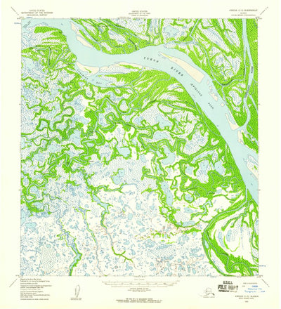 United States Geological Survey Kwiguk C-5, AK (1952, 63360-Scale) digital map