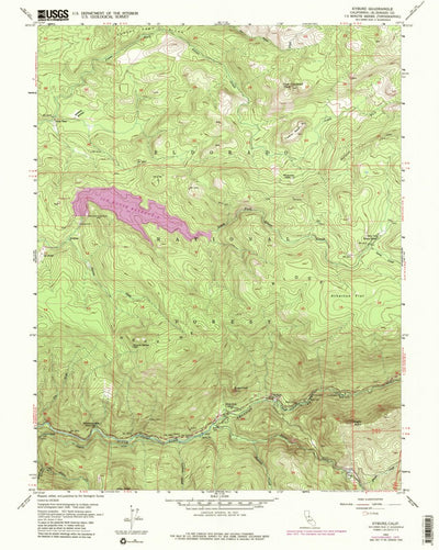United States Geological Survey Kyburz, CA (1952, 24000-Scale) digital map