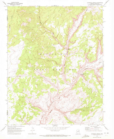 United States Geological Survey Kydestea Spring, AZ (1970, 24000-Scale) digital map