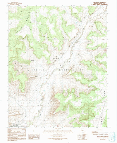United States Geological Survey Kykotsmovi, AZ (1991, 24000-Scale) digital map