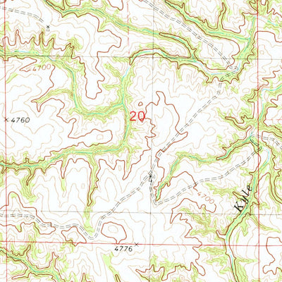 United States Geological Survey Kyle Creek, NE (1980, 24000-Scale) digital map
