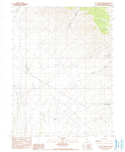 United States Geological Survey Kyle Hot Springs, NV (1990, 24000-Scale) digital map