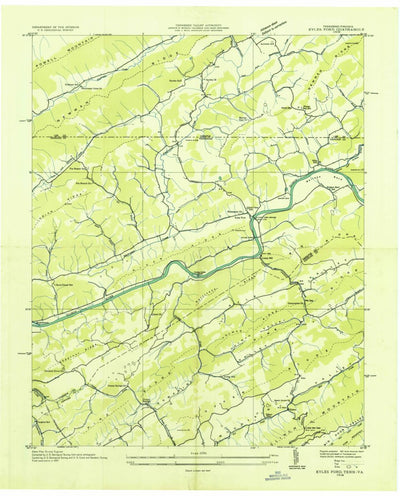 United States Geological Survey Kyles Ford, TN-VA (1935, 24000-Scale) digital map