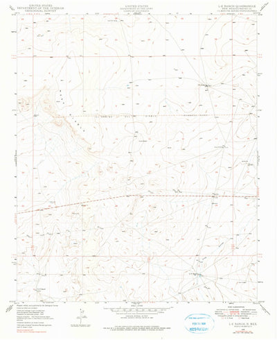 United States Geological Survey L E Ranch, NM (1949, 24000-Scale) digital map