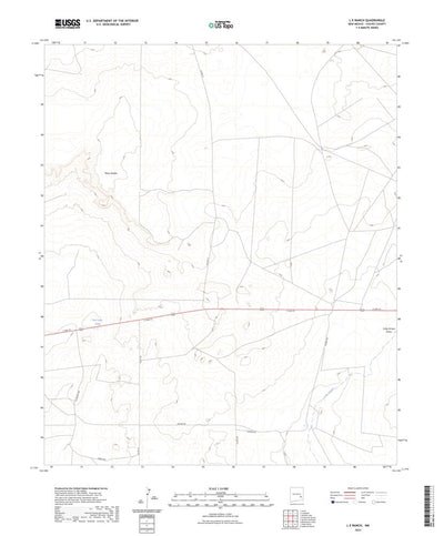 United States Geological Survey L E Ranch, NM (2023, 24000-Scale) digital map