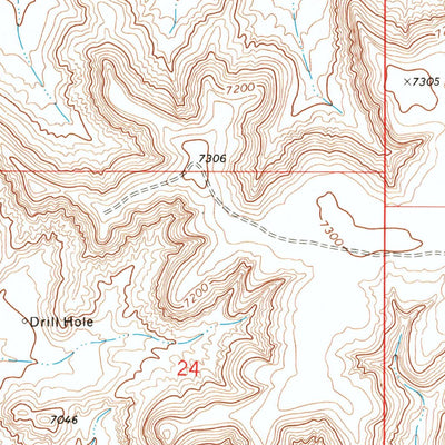 United States Geological Survey La Barge SE, WY (1969, 24000-Scale) digital map
