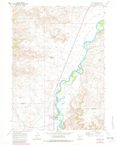 United States Geological Survey La Barge, WY (1969, 24000-Scale) digital map