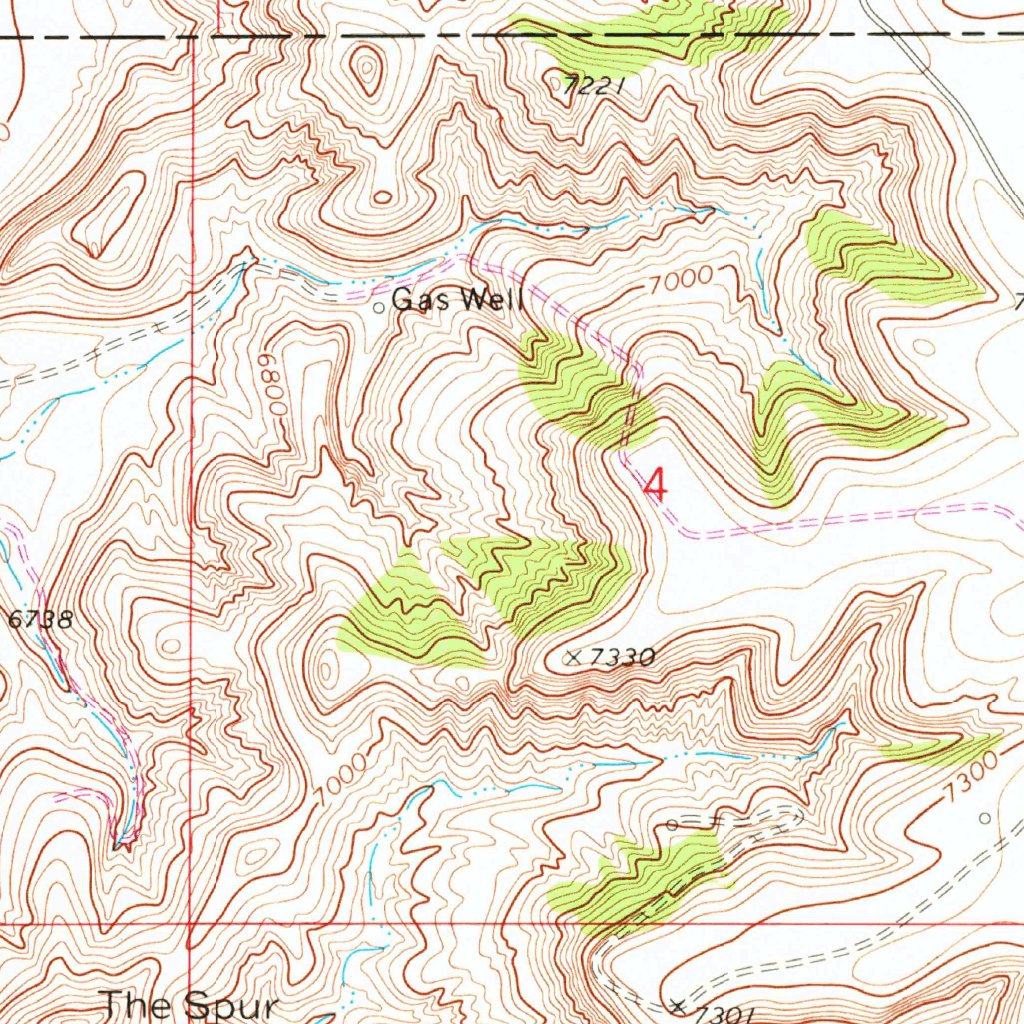 La Barge, WY (1969, 24000Scale) Map by United States Geological Survey Avenza Maps